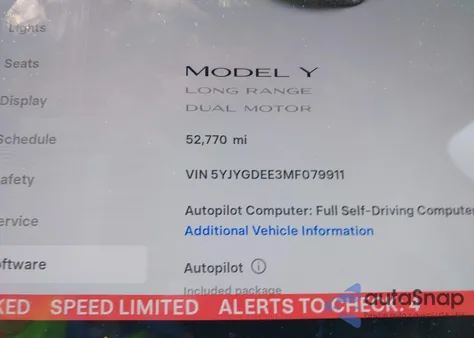 2021 Tesla Model Y Long Range Dual Motor All-Wheel Drive из США, поврежденный, VIN 5YJYGDEE3MF079911